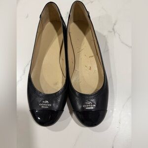 Coach Black Leather Women's Flats | Size 7B